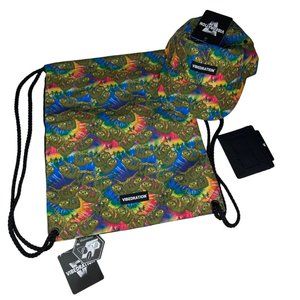 Vibedration Sloth Tye-Dye Drawstring Bag, Adjustable Unisex Baseball Cap and Bla